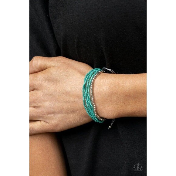 All Beaded Up Blue Bracelet (85) - Picture 1 of 2